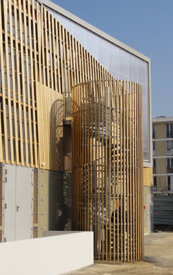 Plan de l'extension du gymnase Lespiat à Melun - Goudenege Architectes